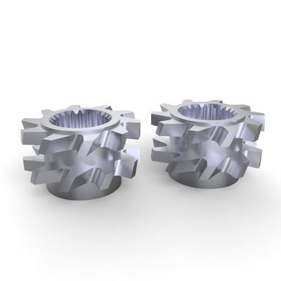 kopen Twee-schroef-extruder met tandengemengde elementen, omgekeerde lemmen voor industriële vermenging online manufacture