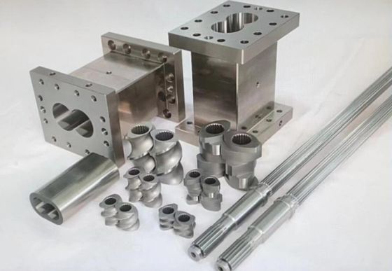 kopen Anti-corrosie dubbele schroef voedingsvat Plastic extruders Machinecomponenten voor gepofte voedingsmiddelen online manufacture
