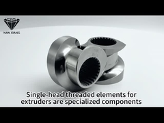 Versletenheidsbestendige enkelvliegende tweelingschroef-extruderelementen ISO9001 voor cosmeticaproductie